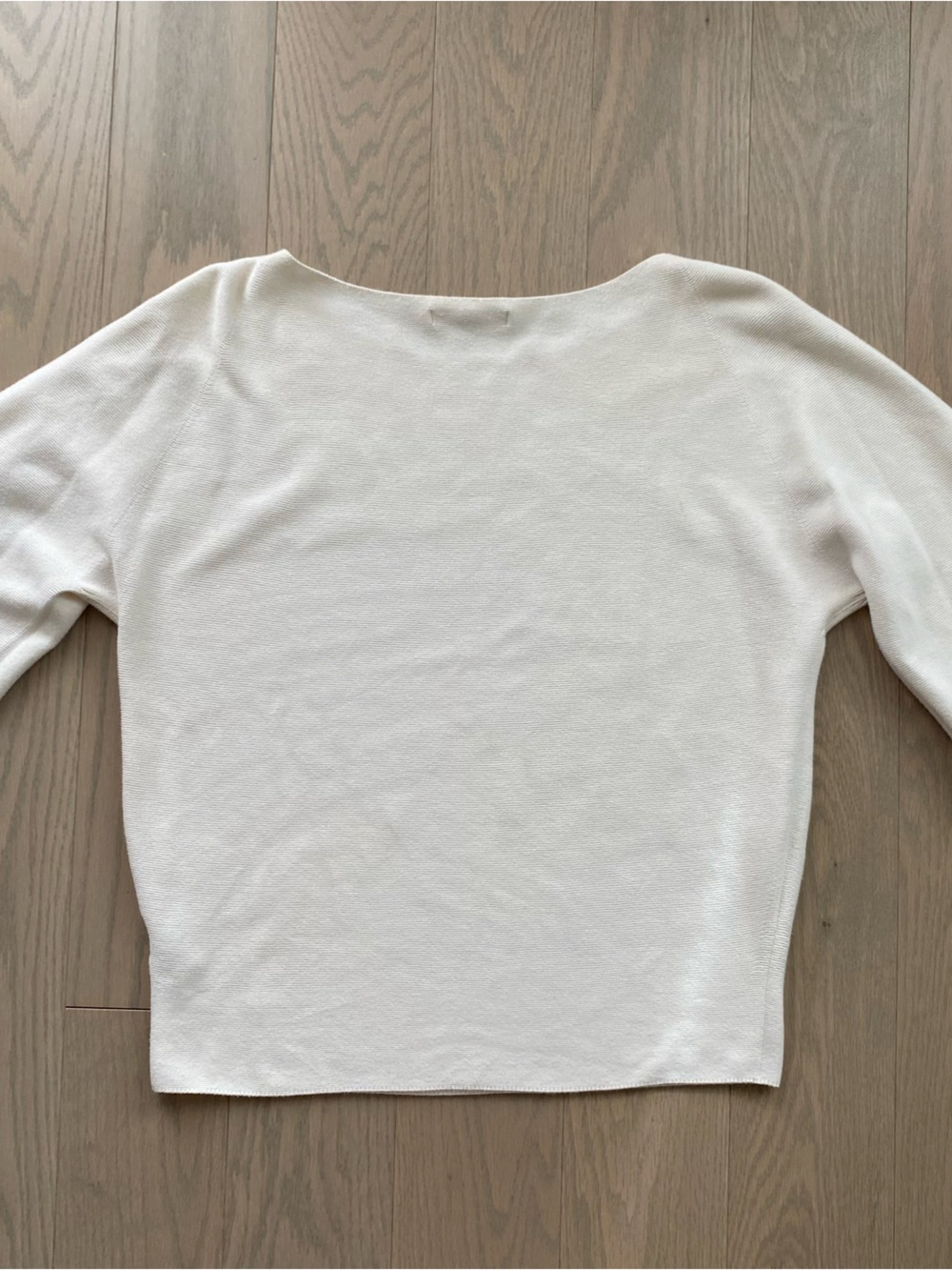 Uniqlo 3D Knit Boatneck Top in Off White - Picture 2 of 12